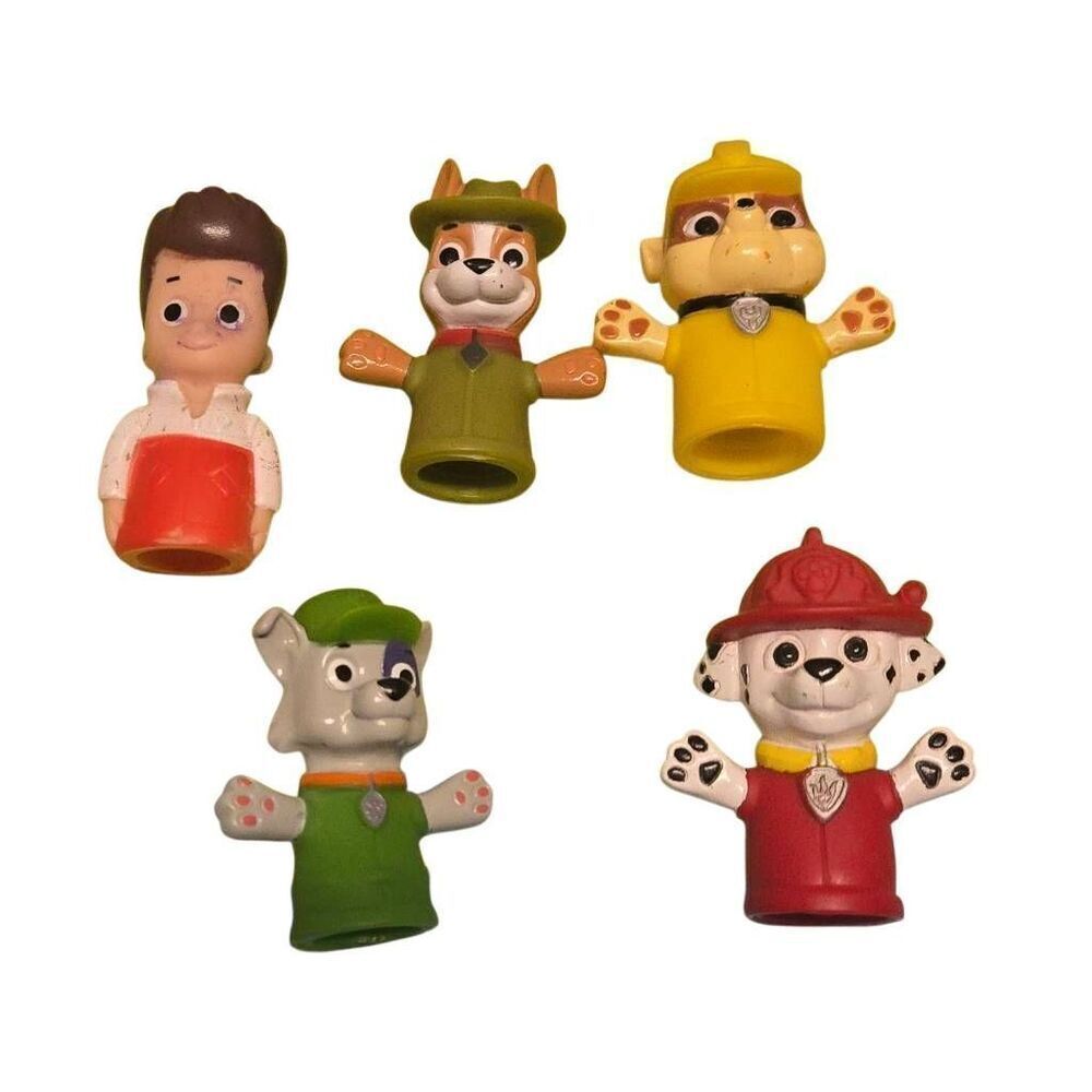Ginsey Paw Patrol Finger Puppet Set, favors bathtub play Ryder Marshall Rocky Ru